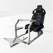 This is Diamond Silver GTR Sim GTA Model Racing Simulator Frame with Pista Black-Blue seat.