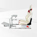 This is Diamond Silver GTR Sim GTA Model Racing Simulator Frame with Speciale White-Red seat.