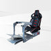 This is the Diamond Silver GTR Simulator GTA Pro Model Racing Simulator with Pista Black-Red seat attached.