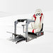 This is the Diamond Silver GTR Simulator GTA Pro Model Racing Simulator with Speciale Red-White seat attached.