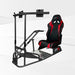 This is Majestic Black GTR Sim GTSF Model Racing Simulator Frame with Speciale Black-Red seat.