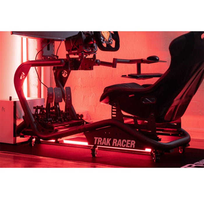This is the Trak Racer TR8 Pro Full Racing Simulator Setup - SPEC 1 closeup shot.