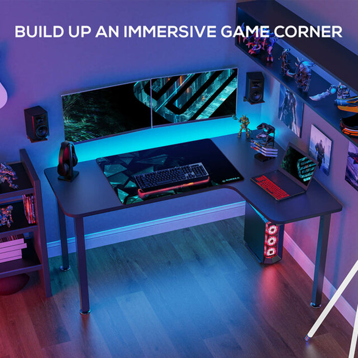 Right-sided L01 60" L-Shape Desk Immersive Game Corner.