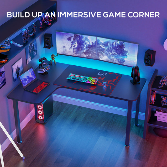 Left-sided L01 60" L-Shape Desk Immersive Game Corner.
