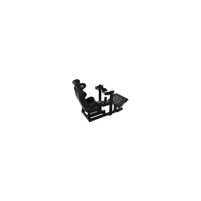 Trakracer TR802-BLK-FAND-SEAT3 Mach 2 80mm x 40mm Aluminium Cockpit with FANATEC PODIUM DD1 DD2 Wheel Mount and GT Style Seat Racing Simulator complete product