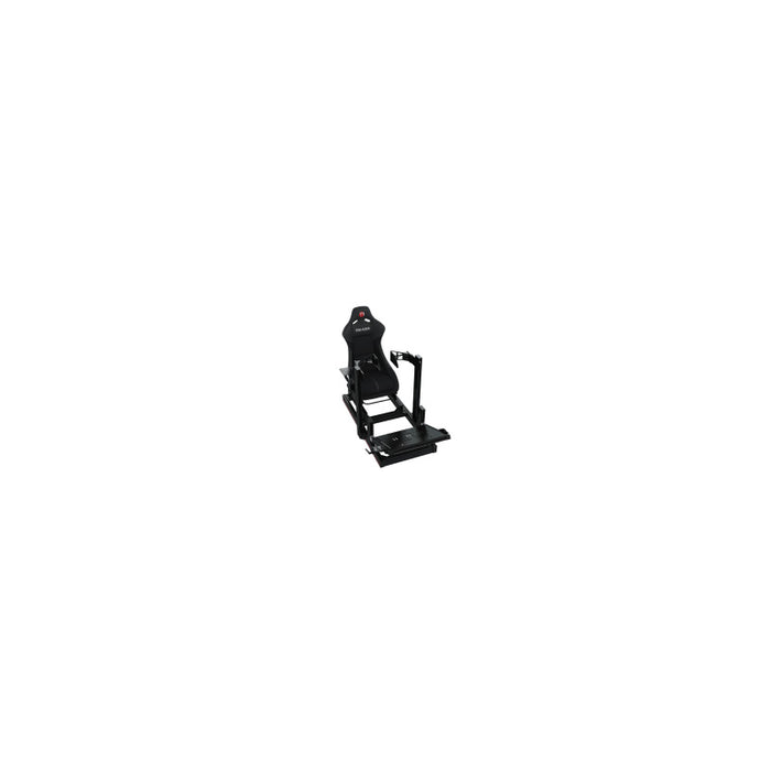 Trakracer TR802-BLK-FAND-SEAT4 Mach 2 80mm x 40mm Aluminium Cockpit with FANATEC PODIUM DD1 DD2 Wheel Mount and Rally Style Seat Racing Simulator complete product