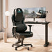 Black Warzone Gaming Chair in a simple room corner setting with good daytime lighting.