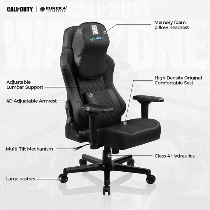 Black Warzone Gaming Chair features.