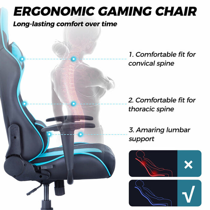Blue GX2 Gaming Chair comfort-first feature.