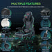 GC-03 RGB Gaming Chair features: HQ PU leather surface, High density foam, Specialized Condensed Bottom Frame, Multi-directional Silent Wheel, 4D Adjustable Armrests, 1-pice Carbon Steel Frame, SGS Class 4 Gas Cylinder and Heavy-duty metal base.