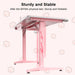 Pink GIP Gaming 47” Desk sturdy and reliable feet feature.