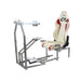  GTR Simulator CRJ-S-S101LBK  Model with Adjustable Leatherette Seat, Flight Simulation Cockpit with Dual Control Mount and Triple or Single Monitor Stand – Color Seat Options Available white red complete product