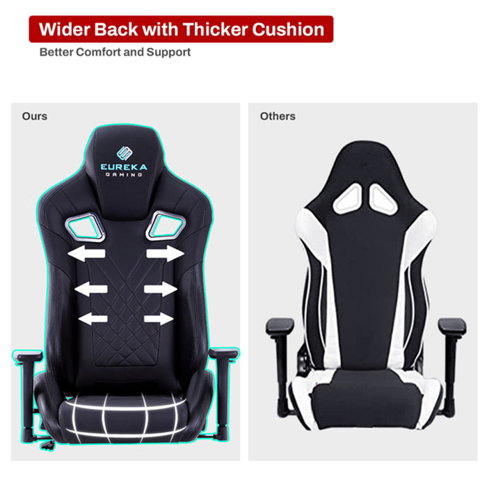 Black GX5 Gaming Chair seat dimensions