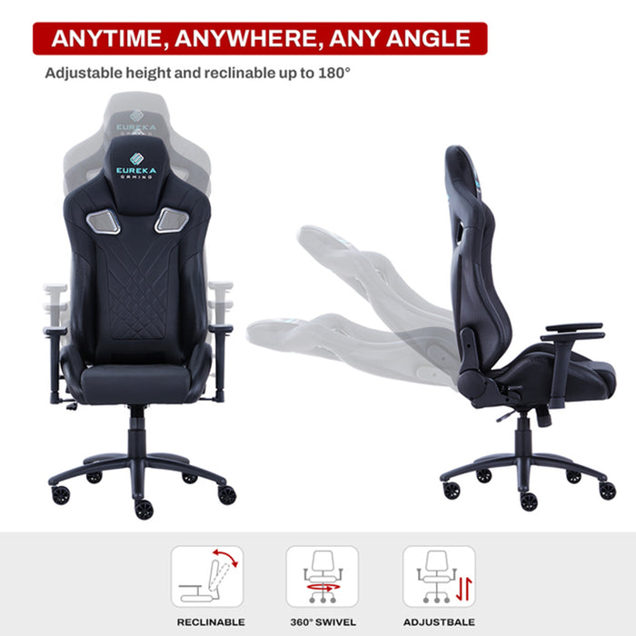 Black GX5 Gaming Chair Recline and Height Adjustable.