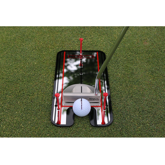 Small Putting Alignment Mirror in action outdoors