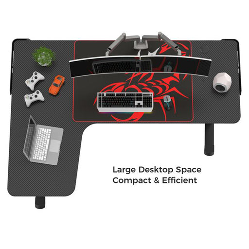 Black L-Shape Desk