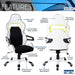 White Ergonomic Racing Style Home & Office Chair Features