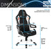 Black Racing Style Home & Office Chair dimensions