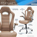 High Back Executive Sport Race Office Chair with Flip-up Arms features