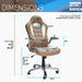 High Back Executive Sport Race Office Chair with Flip-up Arms dimensions