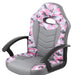 Pink Kids Gaming/Student Racer Chair with Wheels zoomed in details