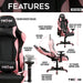 This is the image of the main features of TS-4300 Ergonomic High Back Racer Style PC Gaming Chair.