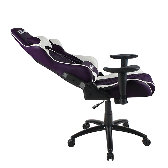 TS-52 Ergonomic High Back Racer Style PC Gaming Chair Side view, the back support slightly reclined.