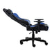 Blue/black TS-92 Office-PC Gaming Chair Side view, the back support slightly reclined.