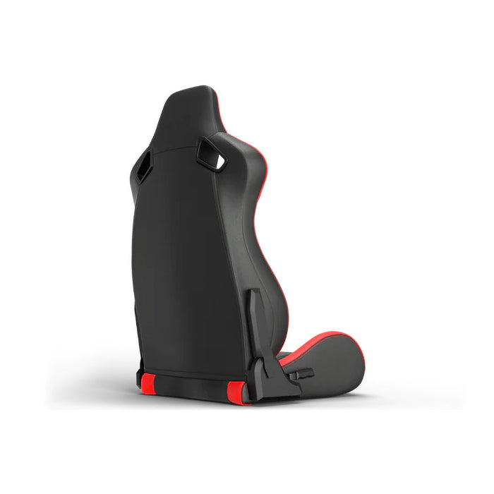 Black with Red Outline Recliner Seat back view.