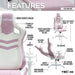 This is the image of the main features of pastel pink TS86 Ergonomic Pastel Gaming Chair.