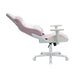Pink TS86 Ergonomic Pastel Gaming Chair Side view, the back support slightly reclined.
