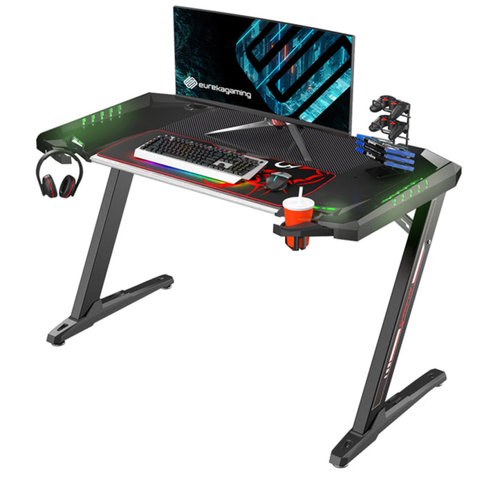 Black Z2 Pro RGB Desk full view.