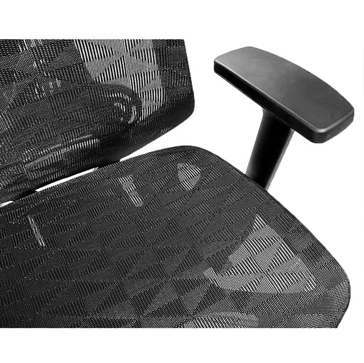 This is the close-up shot of the DreamSeat Glide Gaming Chair breathable mesh
