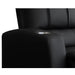 The DreamSeat Home Theater Recliner includes 2 stainless cup holders built-in on each of the arm rest.